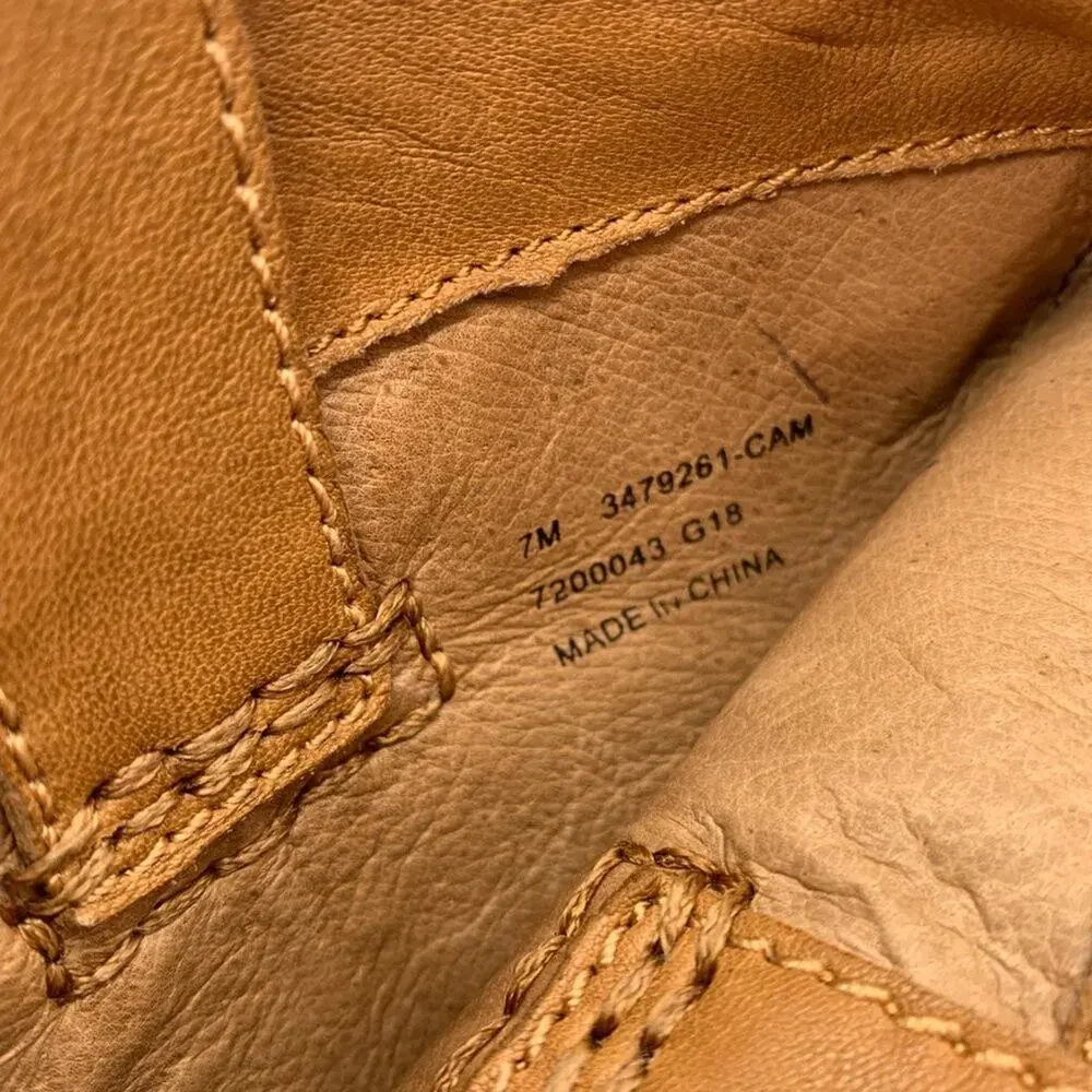 Frye NEW Anna Leather Ankle Shortie Western Boot in Camel Tan Brown 7